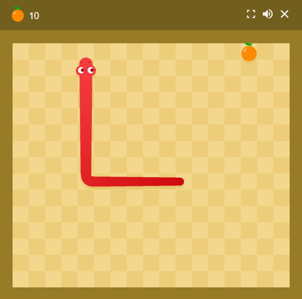 El Juego de la Viborita en el doodle de Google. Foto: Captura.