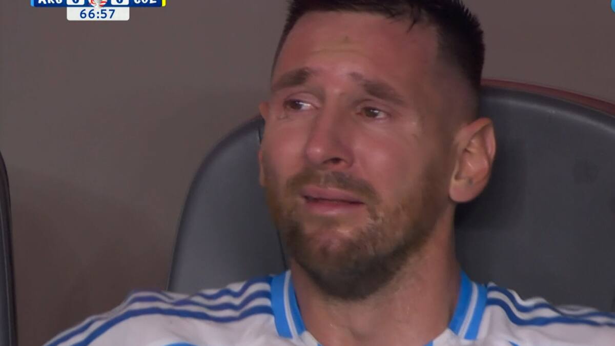 El llanto de Lionel Messi. Foto: captura