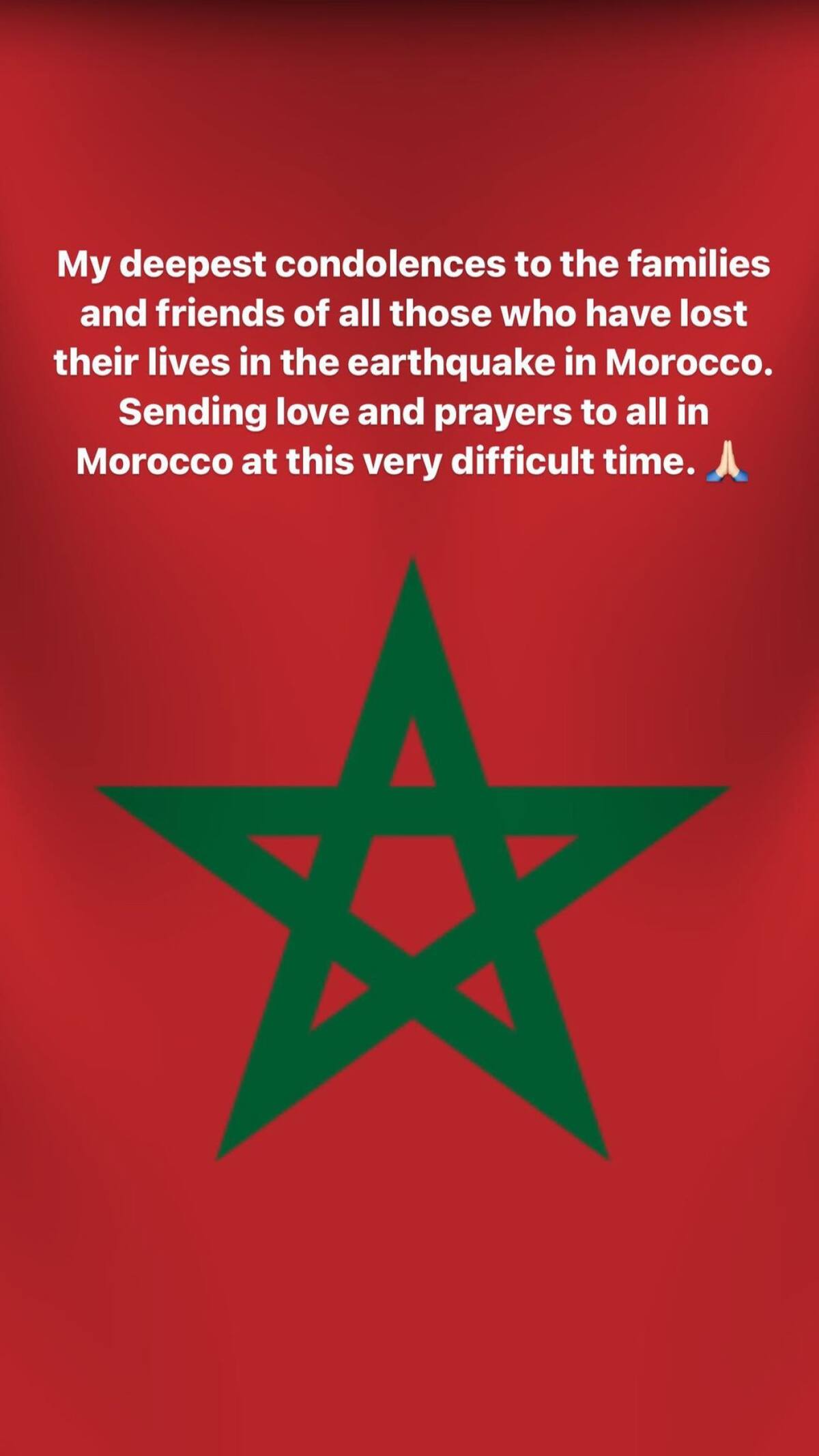 El mensaje de Cristiano Ronaldo a las víctimas por el terremoto en Marruecos. Foto: Instagram @cristiano.