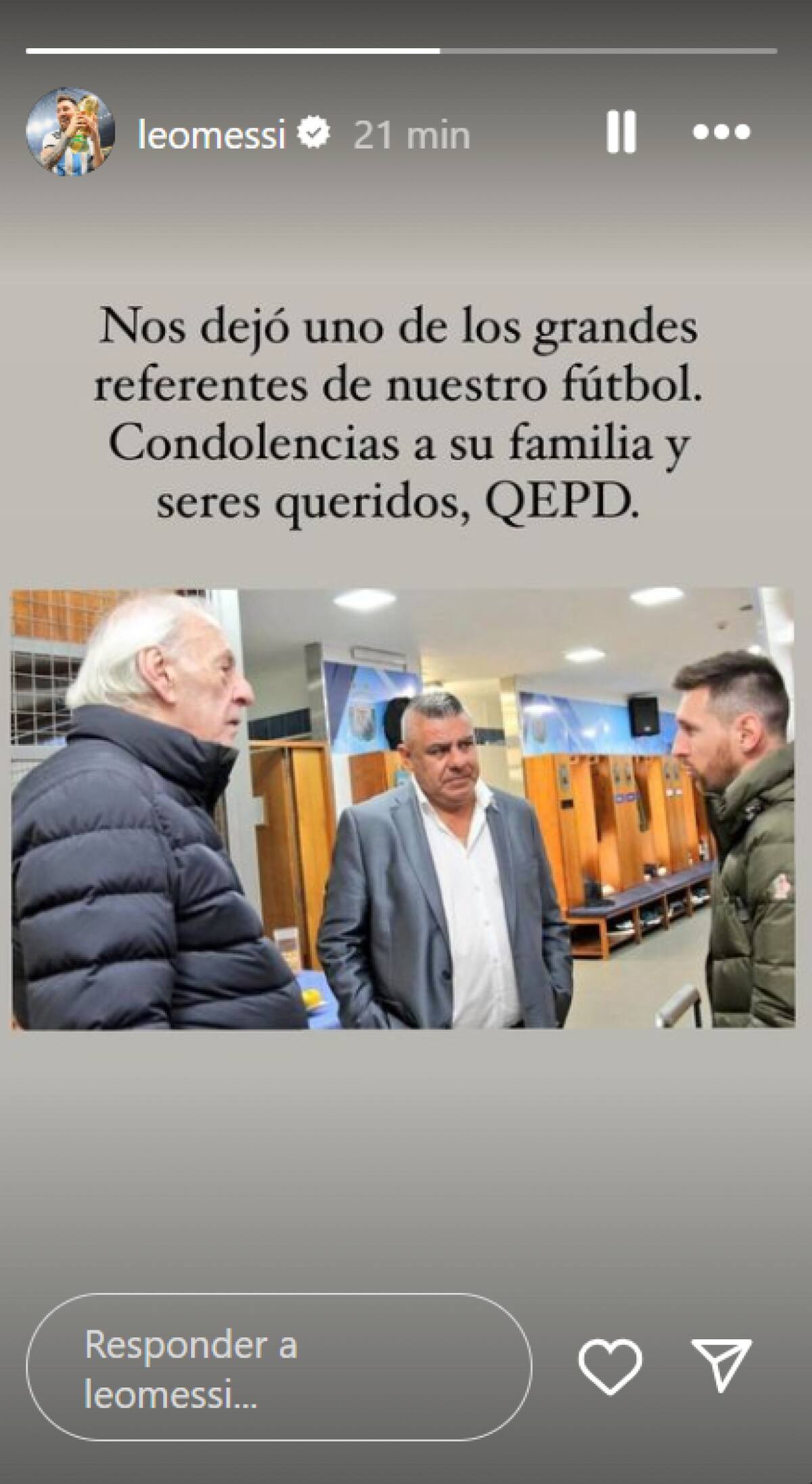 El mensaje de Lionel Messi.