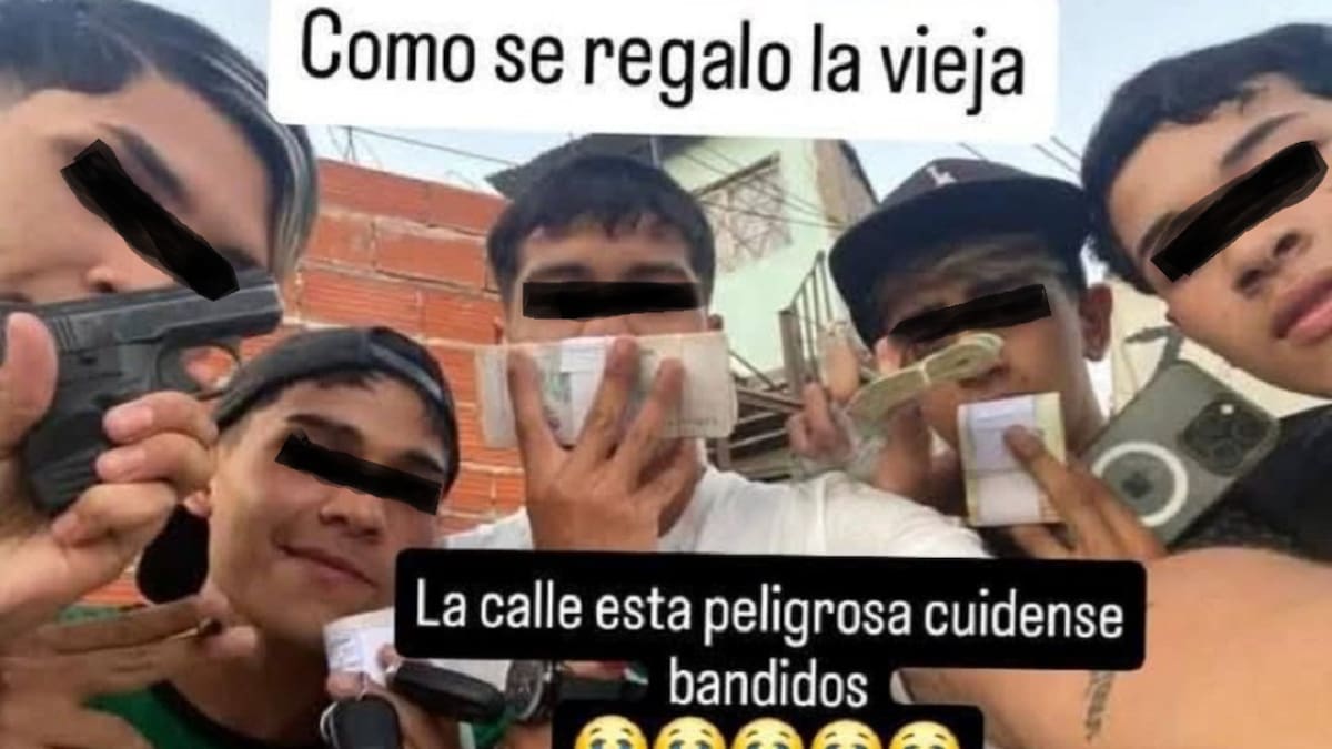 El mensaje de los delincuentes. Foto: captura Instagram