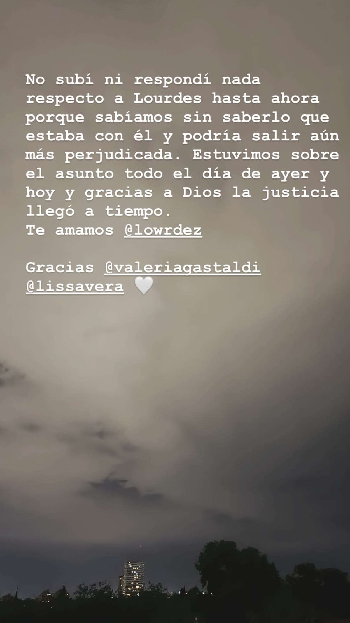 El mensaje de Virginia Da Cunha tras la detención del ex de Lourdes Fernández de Bandana.