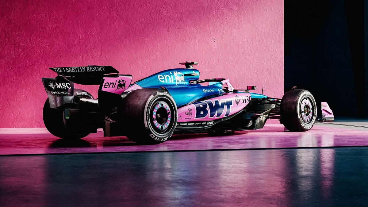 El monoplaza A525 de Franco Colapinto para el GP de Las Vegas 2025 de la Fórmula 1.