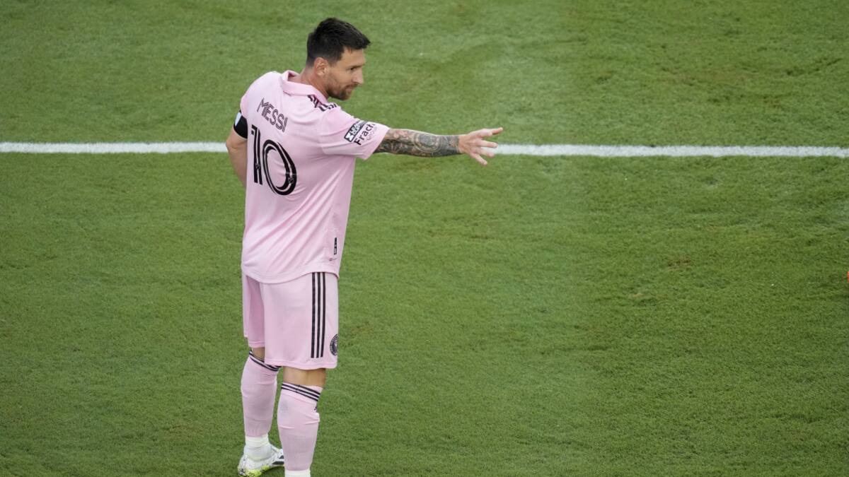 El nuevo festejo de Lionel Messi en Inter Miami. Foto: Reuters.