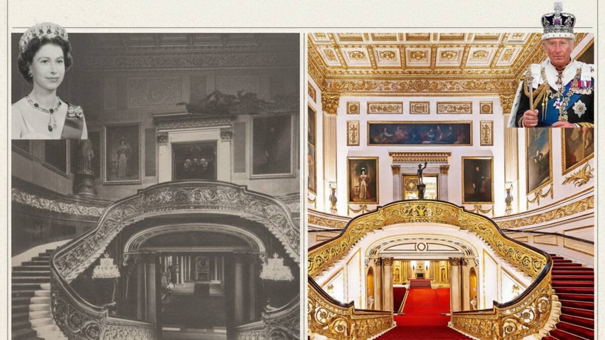 El Palacio de Buckingham, antes y después.