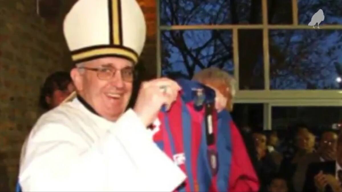 El papa Francisco era de San Lorenzo. Foto: captura video.