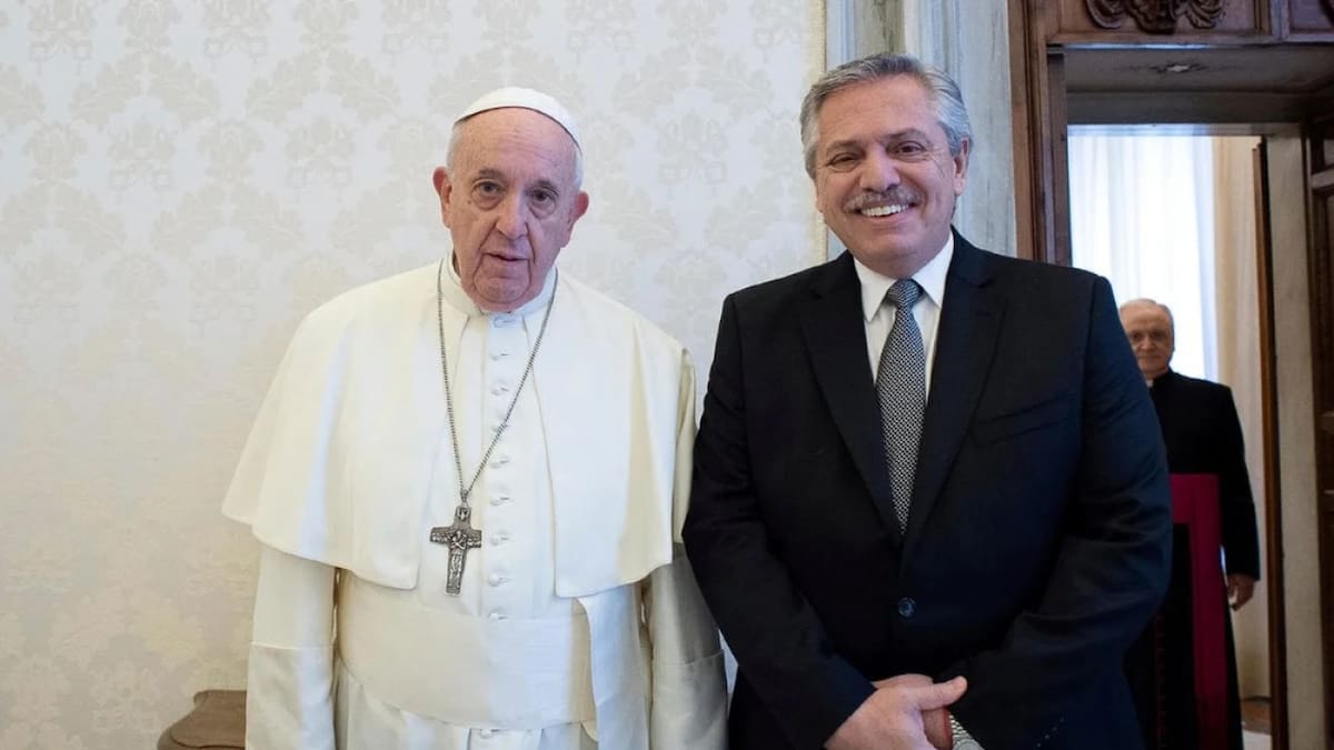 El papa Francisco y Alberto Fernández. Foto: NA