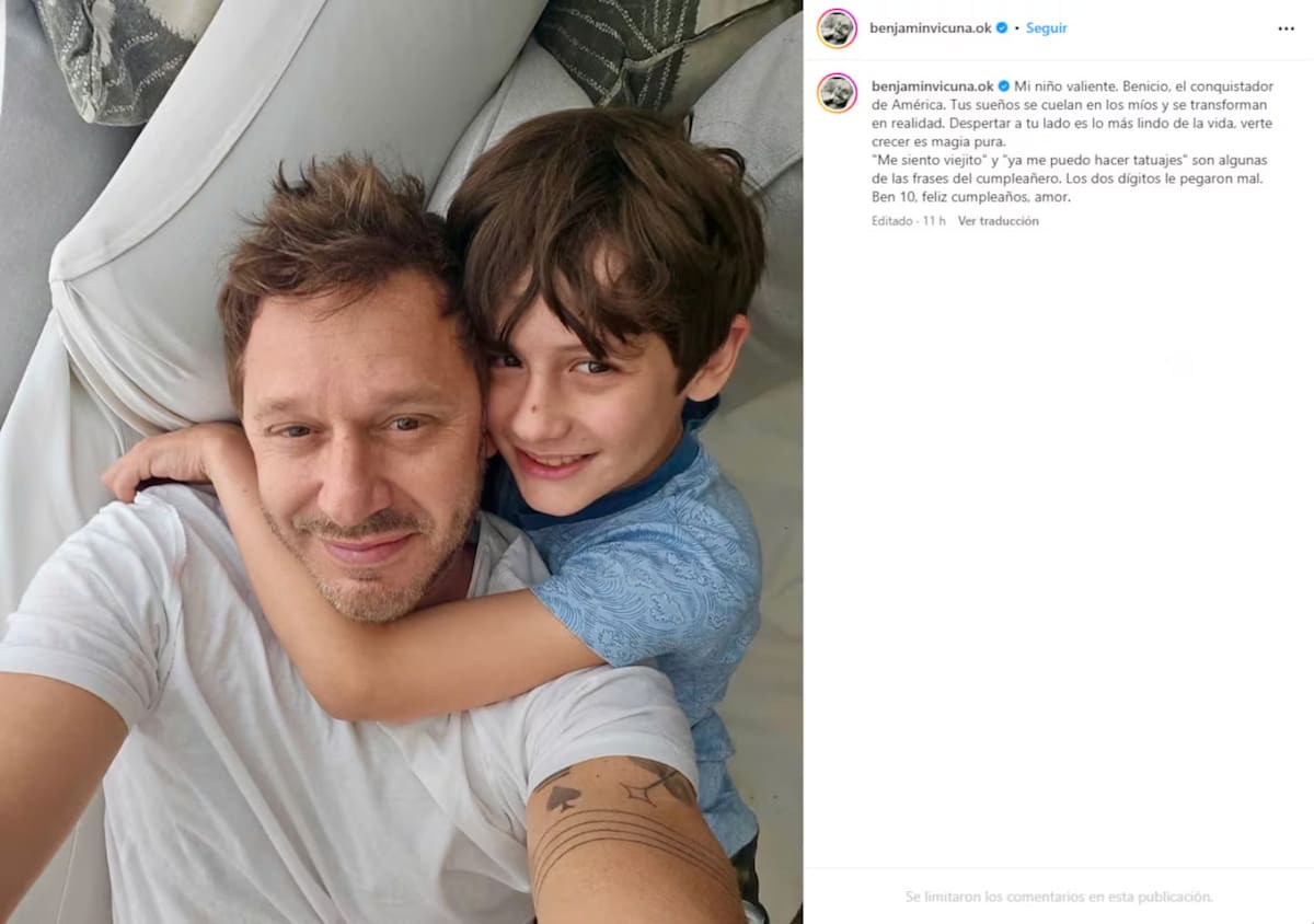 El posteo de Benjamín Vicuña. Foto: Instagram.