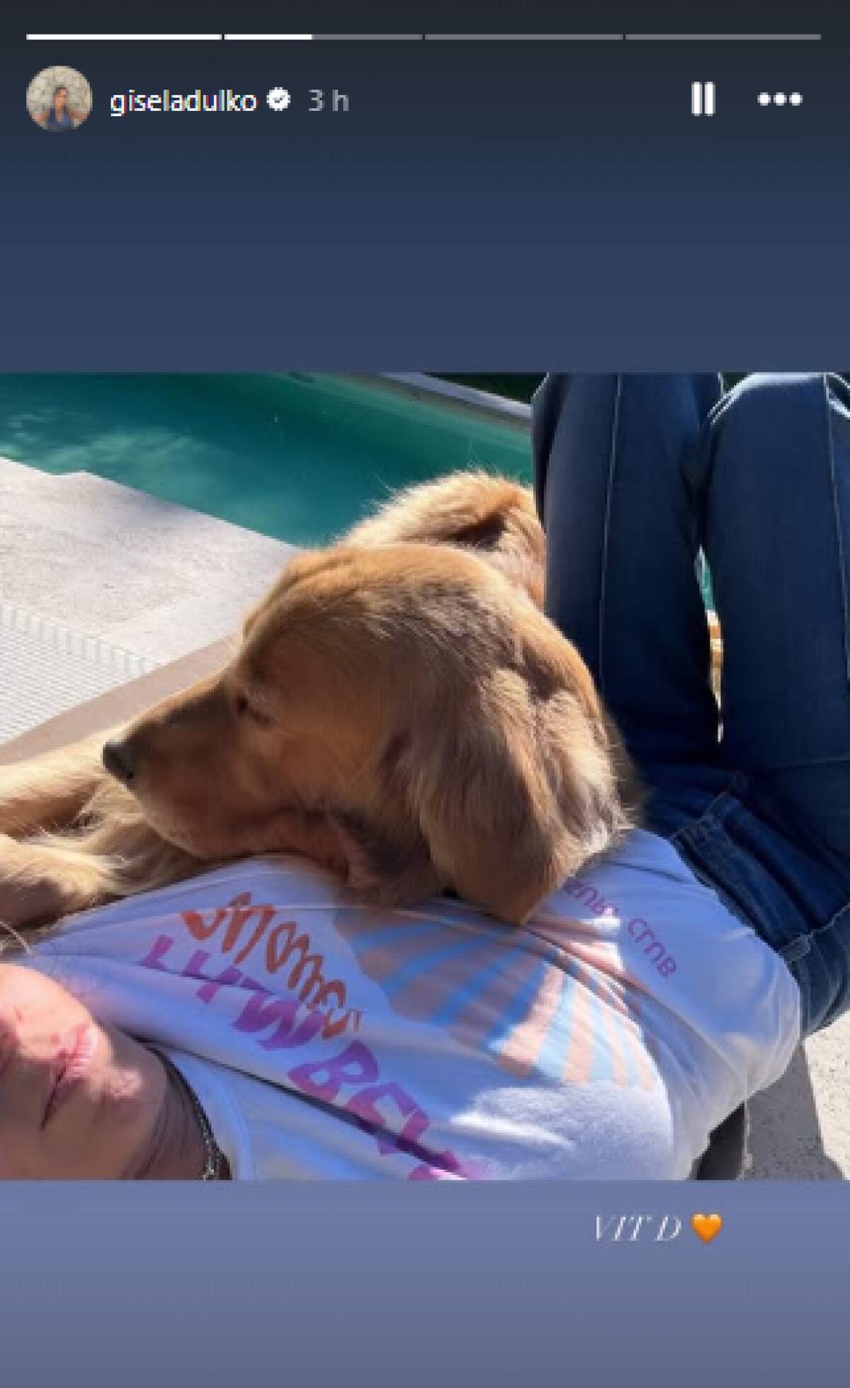 El posteo de Gisela Dulko luego de que Fernando Gago y Verónica Laffitte confirmaran el embarazo. Foto INSTAGRAM @giseladulko