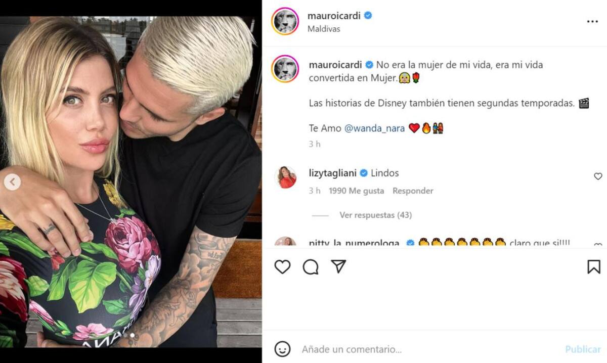 El posteo de Mauro Icardi. Foto: Instagram.