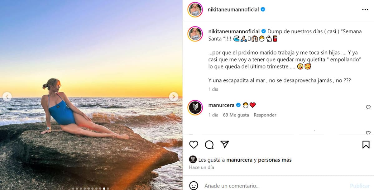 El posteo de Nicole Neumann. Foto: Instagram.