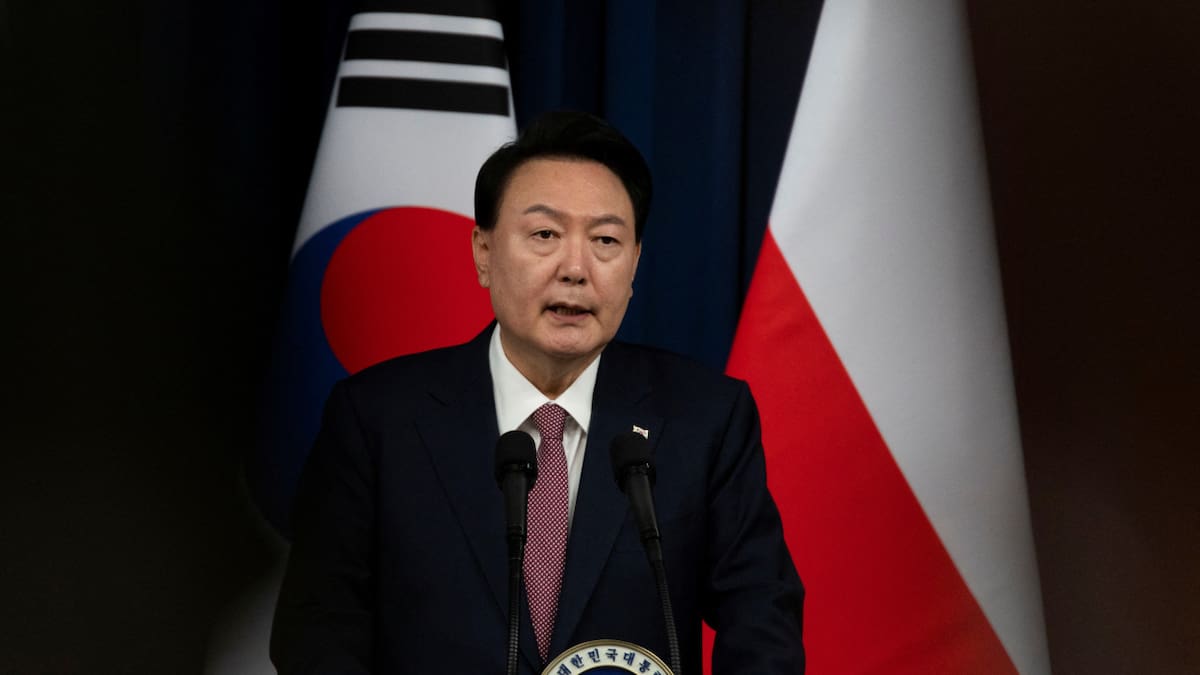 El presidente de Corea del Sur, Yoon Suk Yeol. Foto: Reuters.