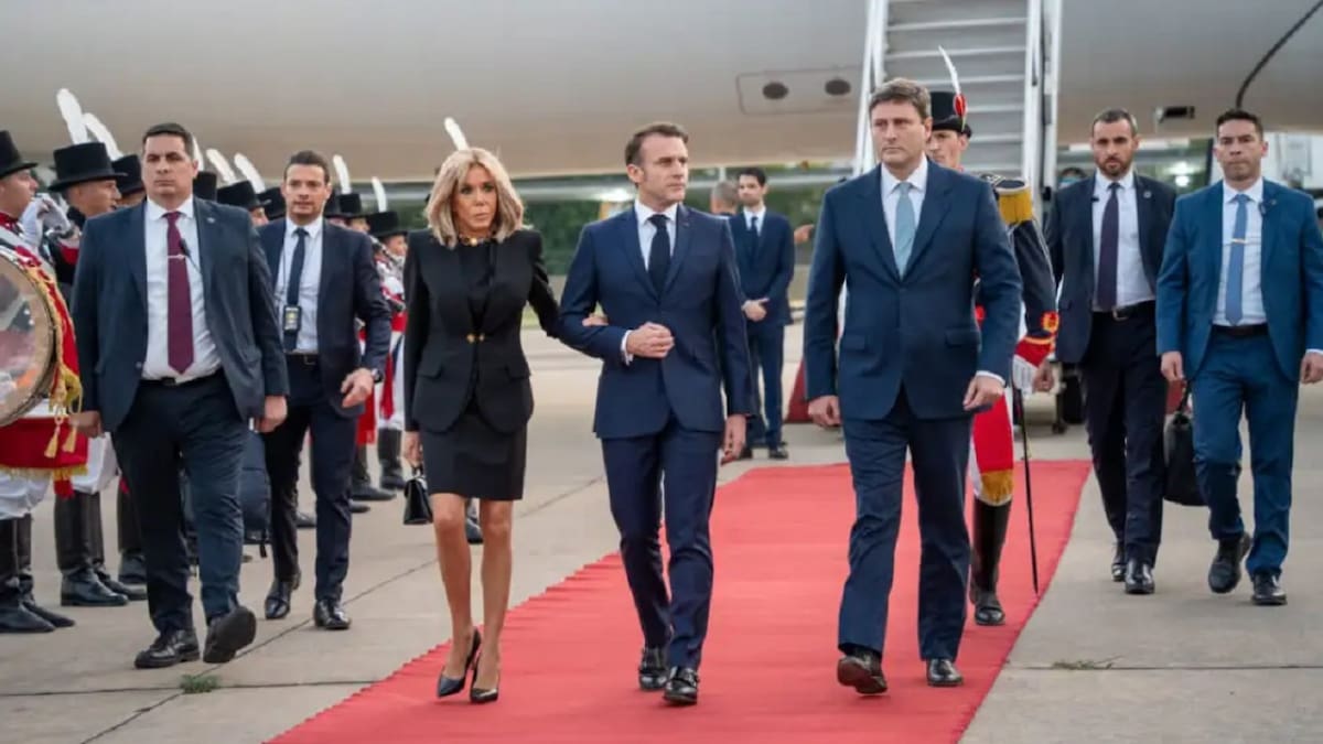 Tras su llegada al país, Emmanuel Macron compartió una cena con Milei en Olivos