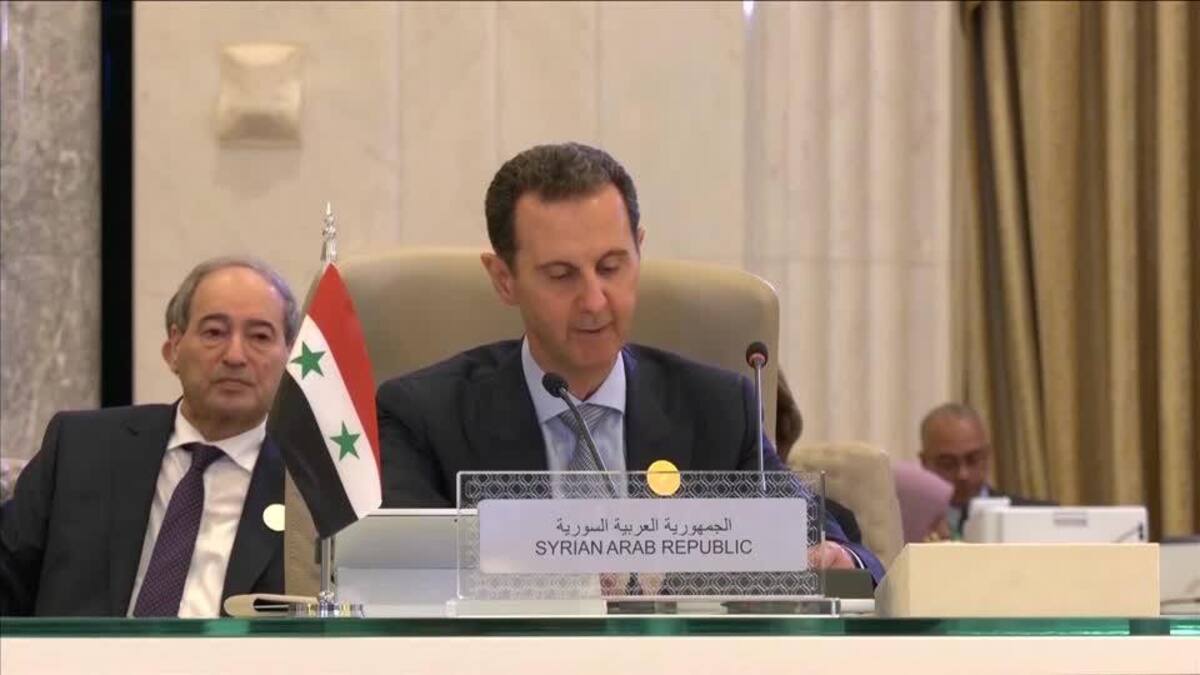 El presidente sirio, Basha al Assad, en la cumbre de la Liga Árabe. Fuente: Reuters.
