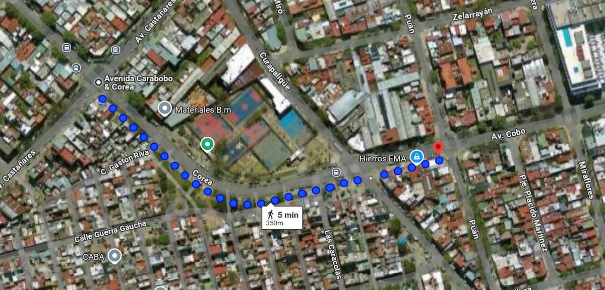 El recorrido falta en Parque Chacabuco. Foto: NA