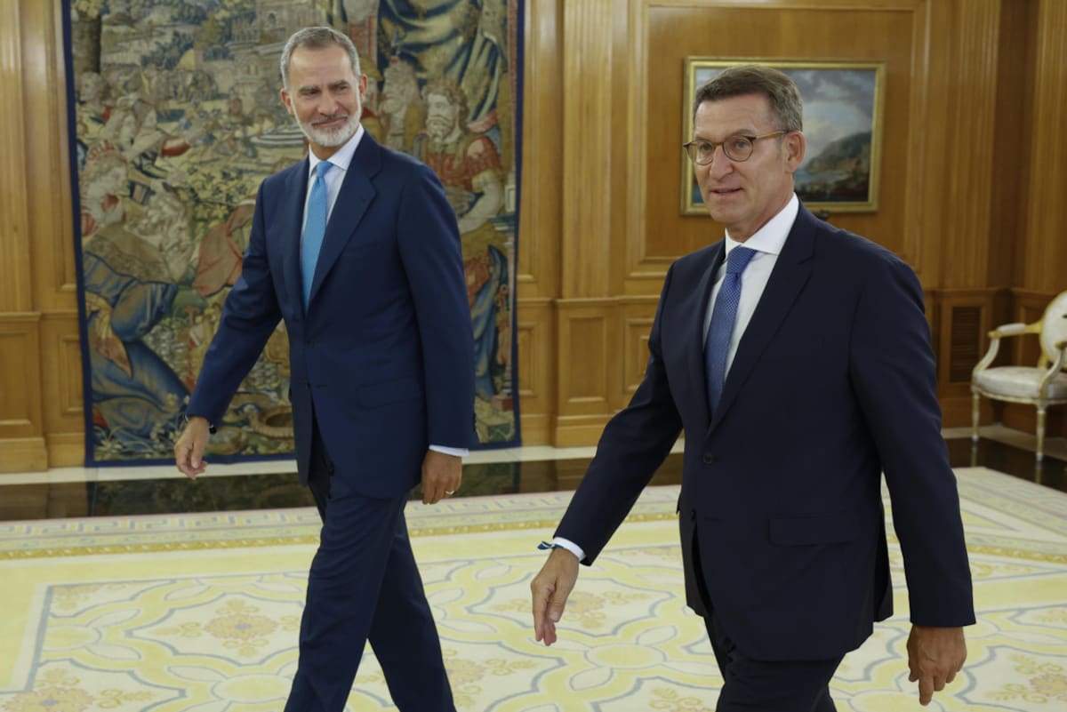 El Rey Felipe VI eligió a Núñez Feijóo como su candidato a la investidura. Foto: EFE.