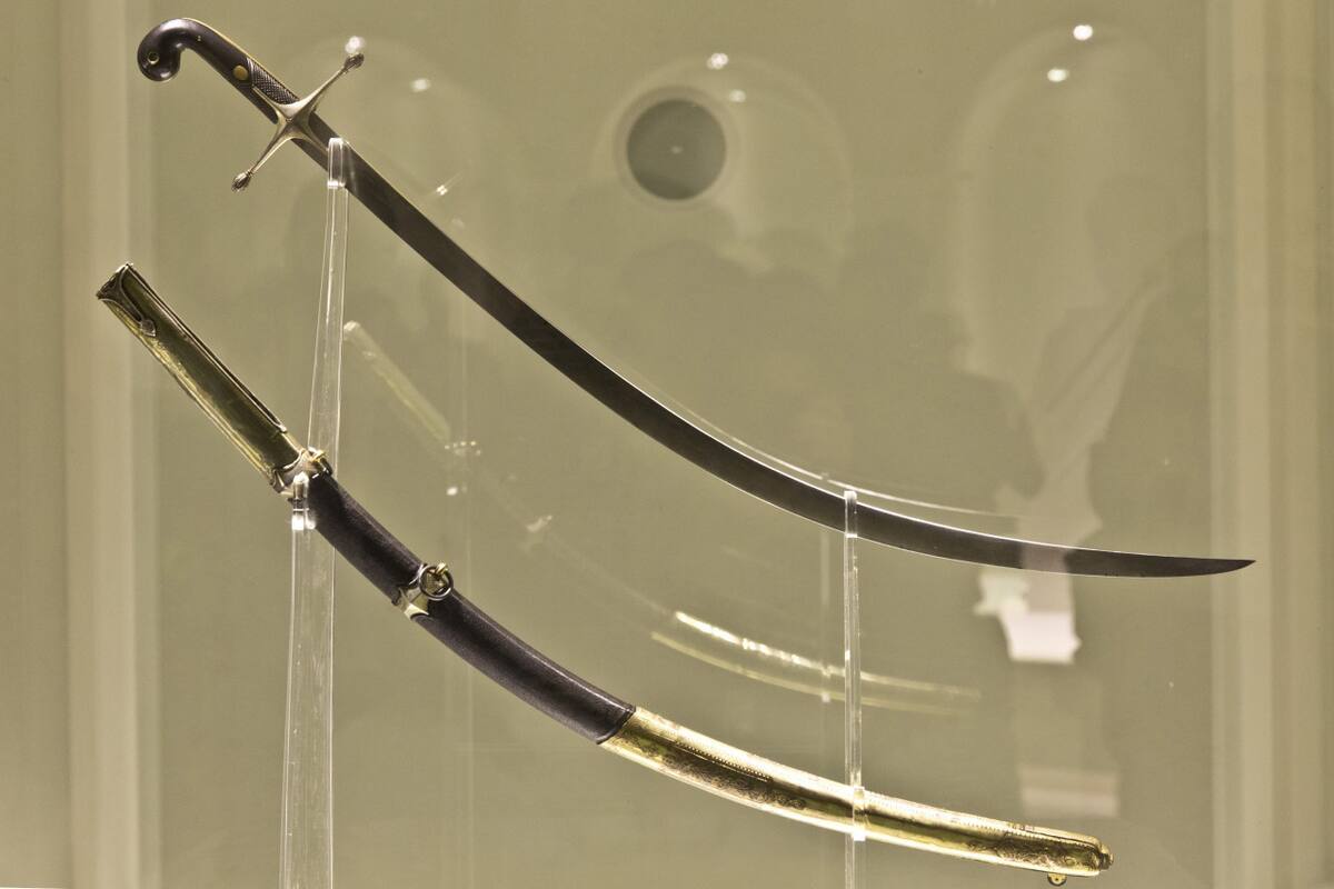 El sable corvo se exhibe en el Museo Histórico Nacional