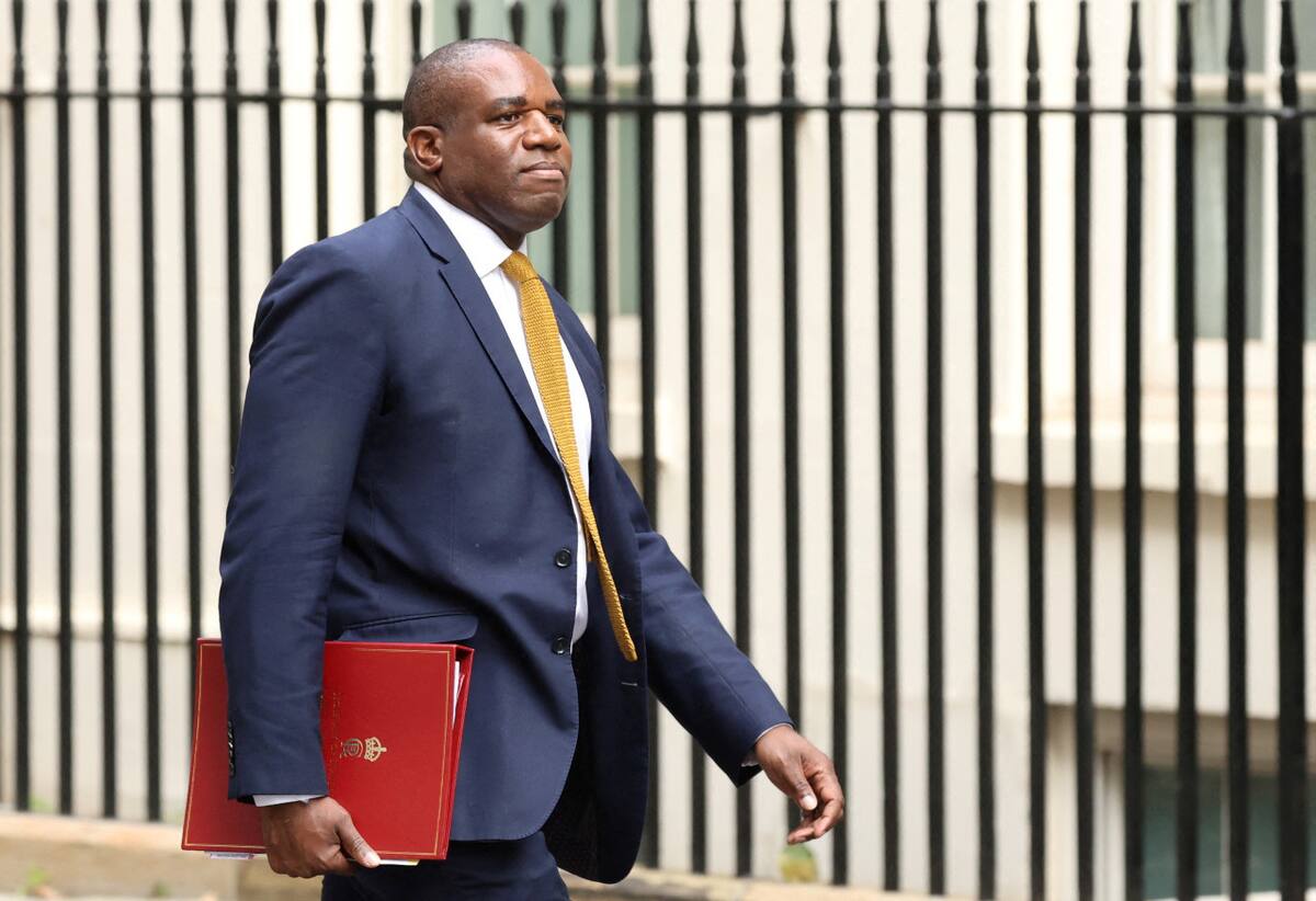 El secretario de Asuntos Exteriores de Gran Bretaña, David Lammy. Foto: Reuters.