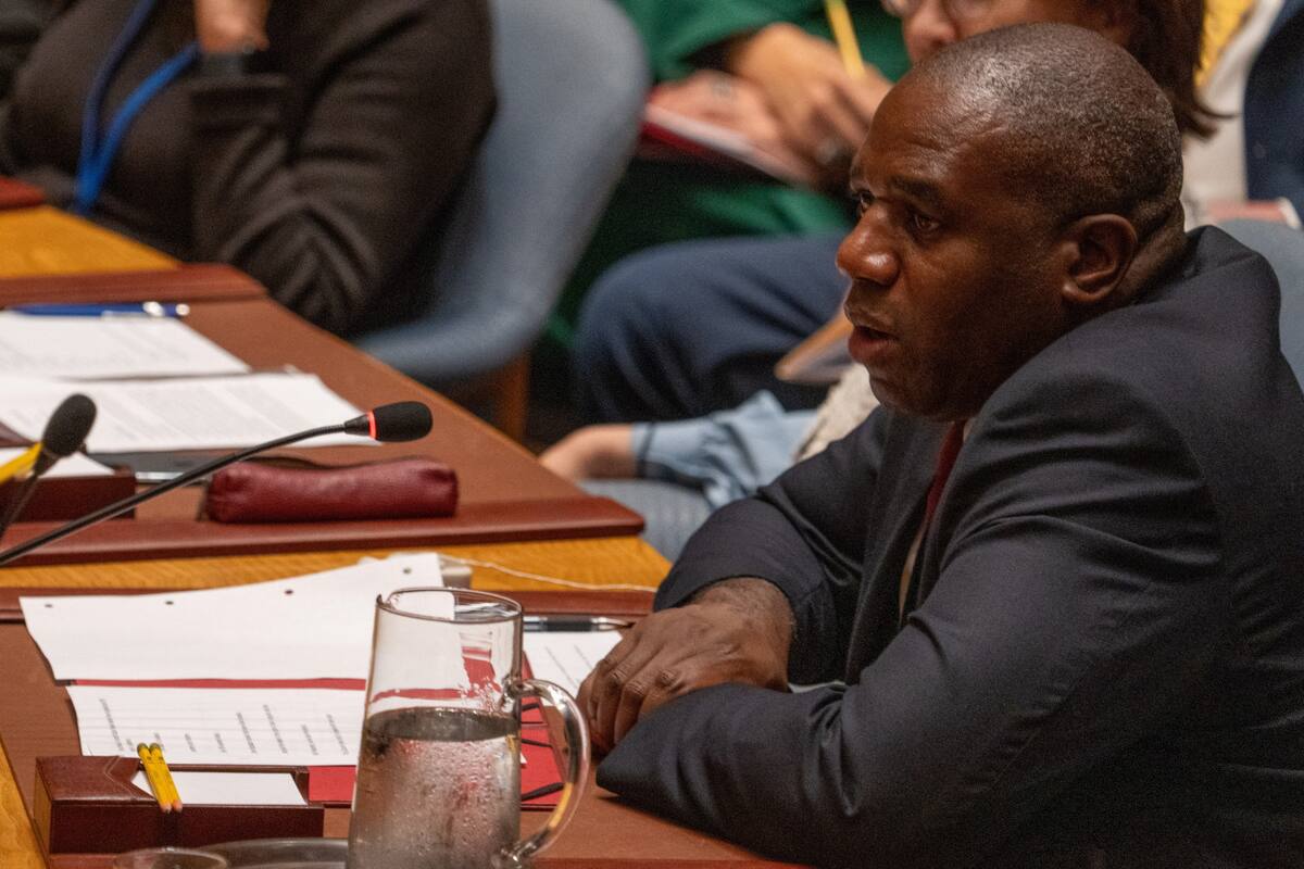 El secretario de Estado de Asuntos Exteriores del Reino Unido, David Lammy. Foto: Reuters.