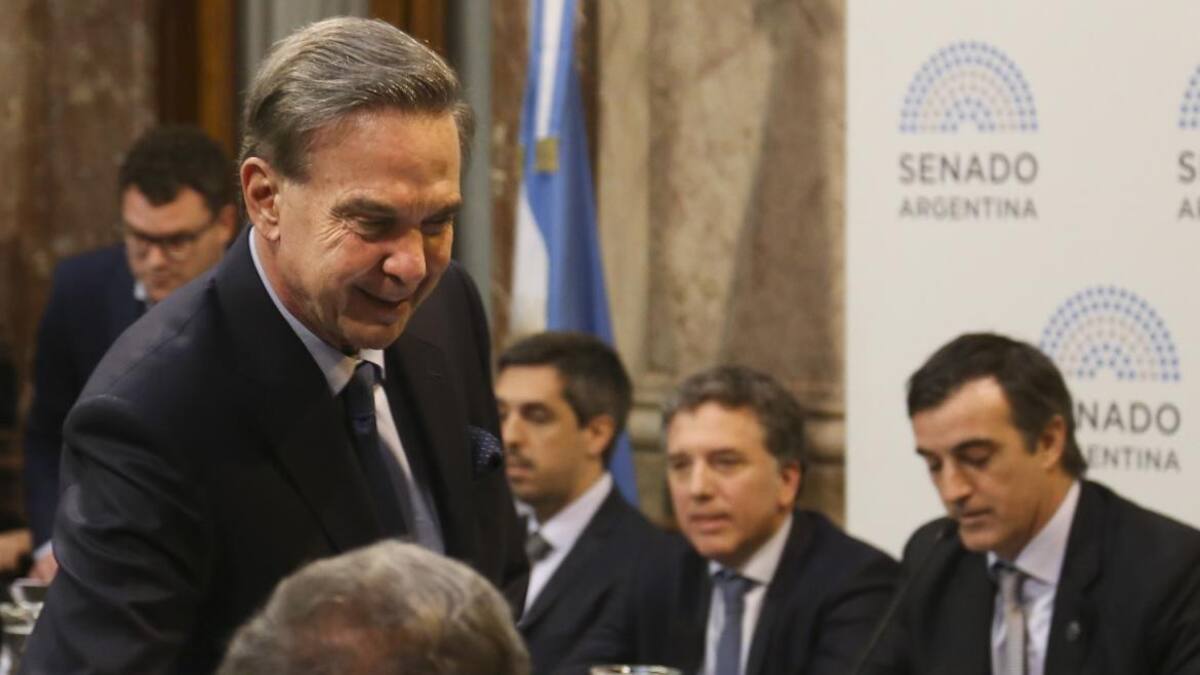 El senador Miguel Ángel Pichetto durante la exposición de Dujovne por Presupuesto 2019, NA