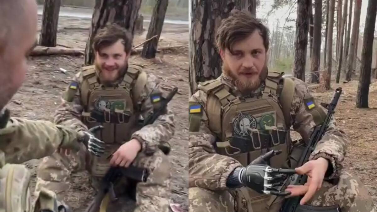 "Terminator": un soldado ucraniano perdió un brazo en la guerra contra Rusia y volvió al frente con una prótesis robótica