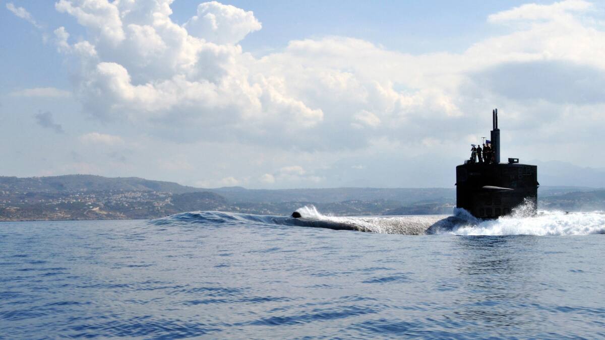 El submarino nuclear USS Helena. Foto: Reuters.