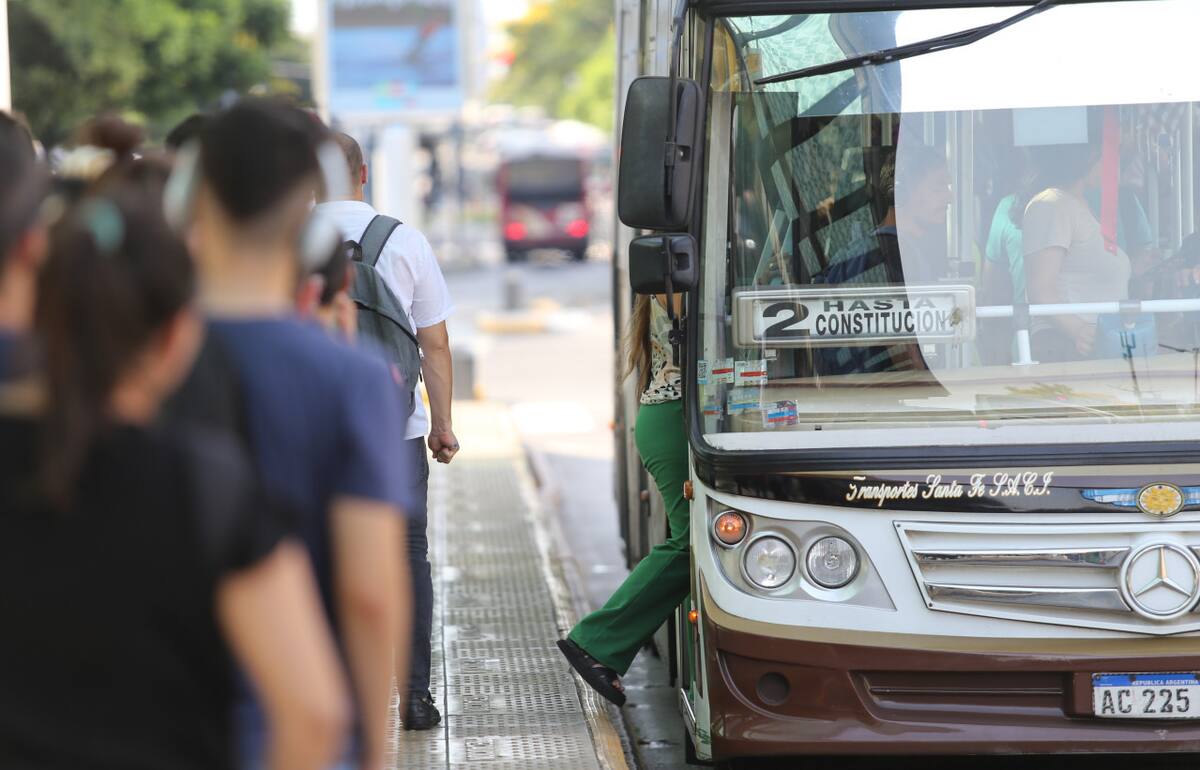 Paro de colectivos. Foto: NA.