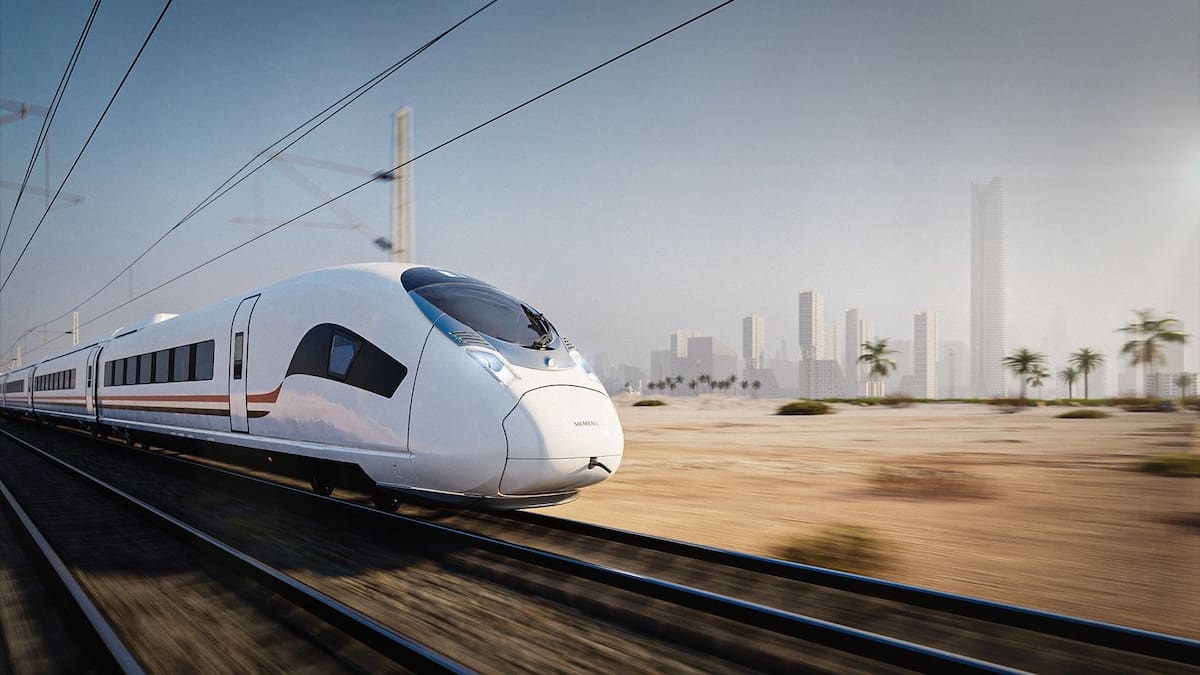 El tren que atraviesa el desierto de Egipto.