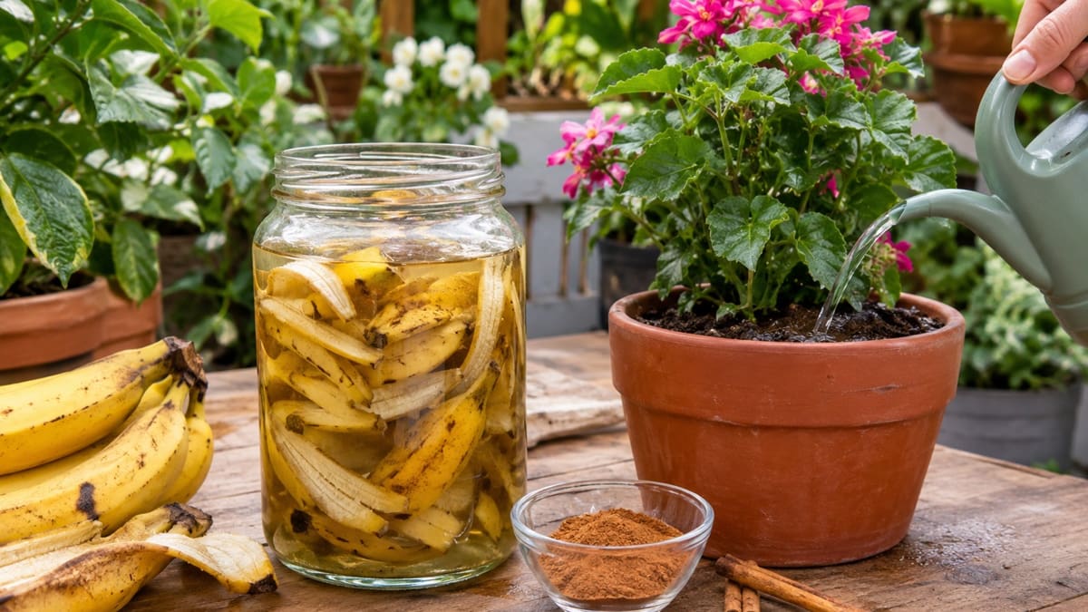 El truco casero con agua, cáscara de banana y canela para cuidar tus plantas en primavera: cómo hacerlo y sus beneficios