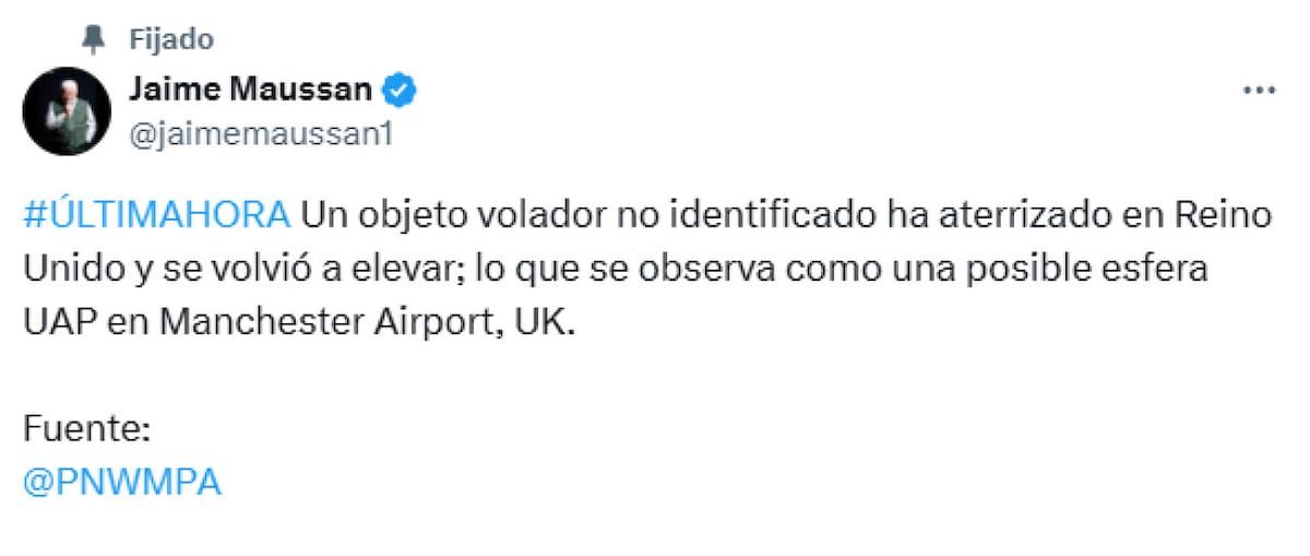 El video fue replicado por el investigador mexicano Jaime Maussan. Foto: X.