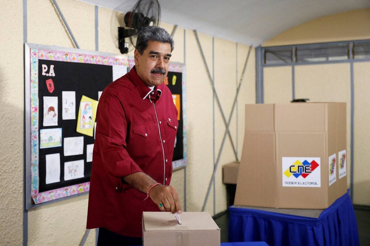 El voto de Nicolás Maduro, presidente de Venezuela. Foto: Reuters (Leonardo Fernandez Viloria)