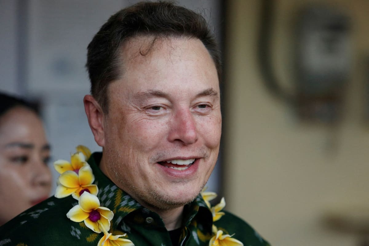 Elon Musk en Bali. Foto: Reuters.