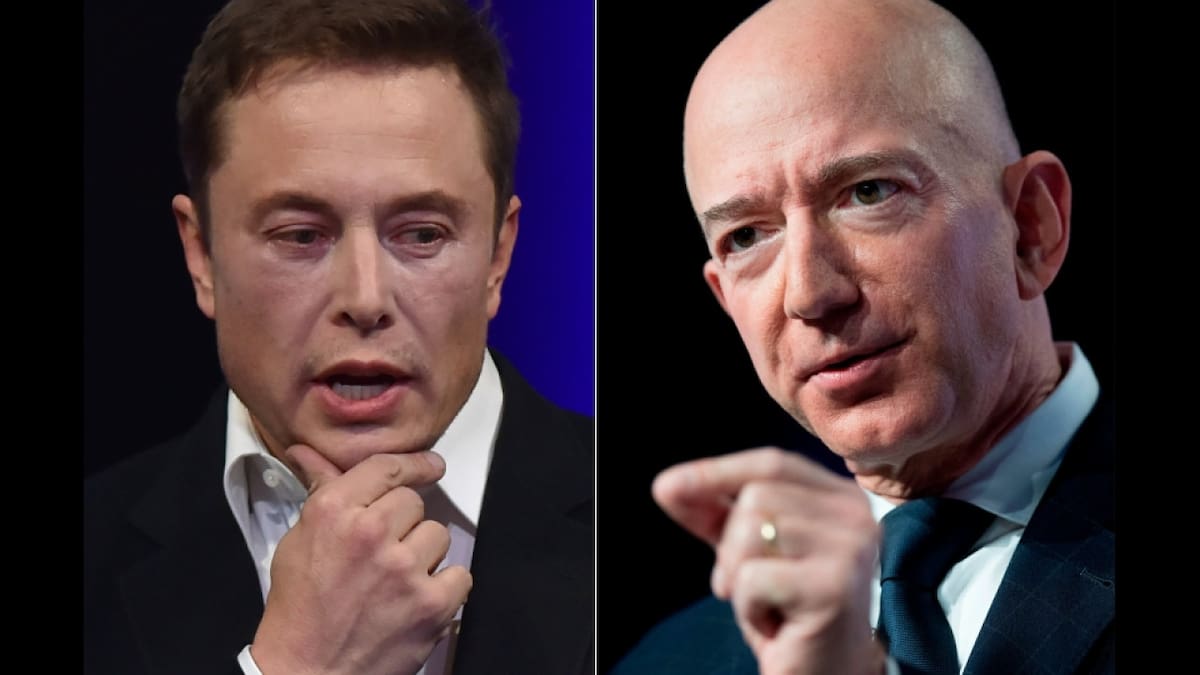 Elon Musk vs. Jeff Bezos. Foto: Reuters.