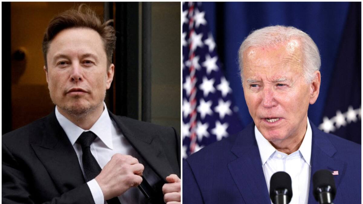 Elon Musk y Joe Biden. Fotos: REUTERS.