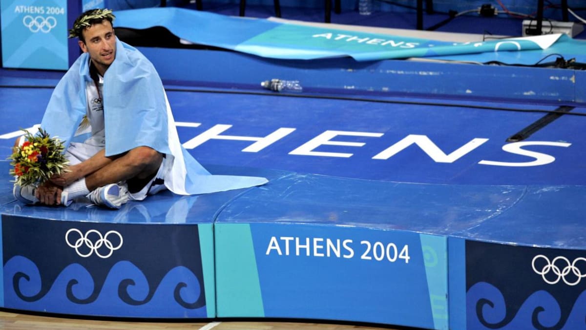 Emanuel Ginóbili en Selección Argentina, Atenas 2004 (Reuters)