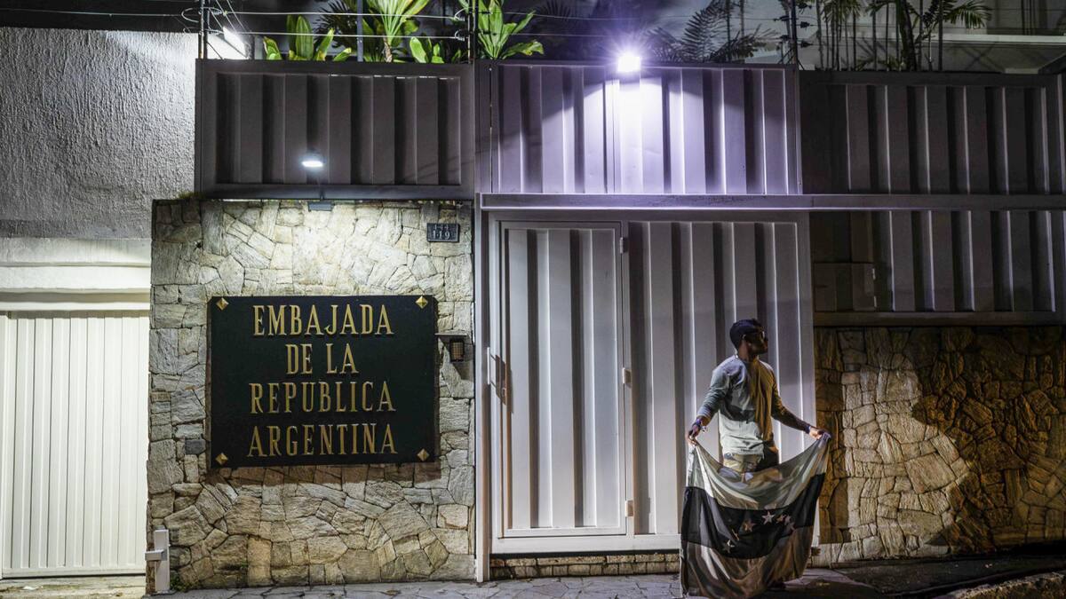 Embajada de Argentina en Venezuela. Foto: EFE.