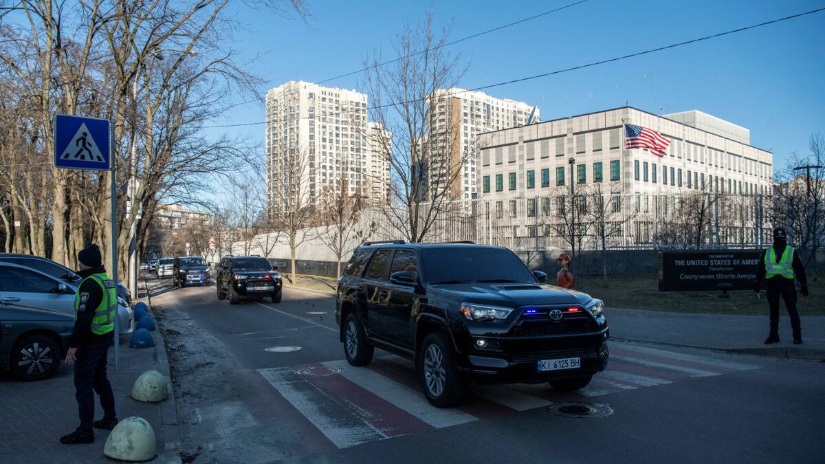 Embajada de Estados Unidos en Kiev, Ucrania. Foto: Reuters.