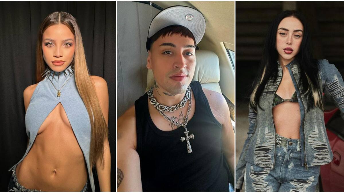 Emilia, Tiago PZK y Nicki Nicole. Fotos: Instagram.