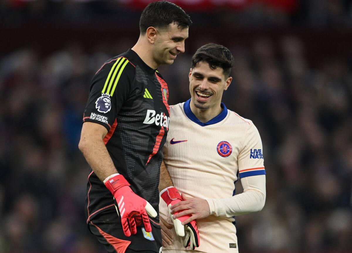Emiliano Dibu Martínez, Aston Villa vs Chelsea. Foto: Reuters/Jaimi Joy