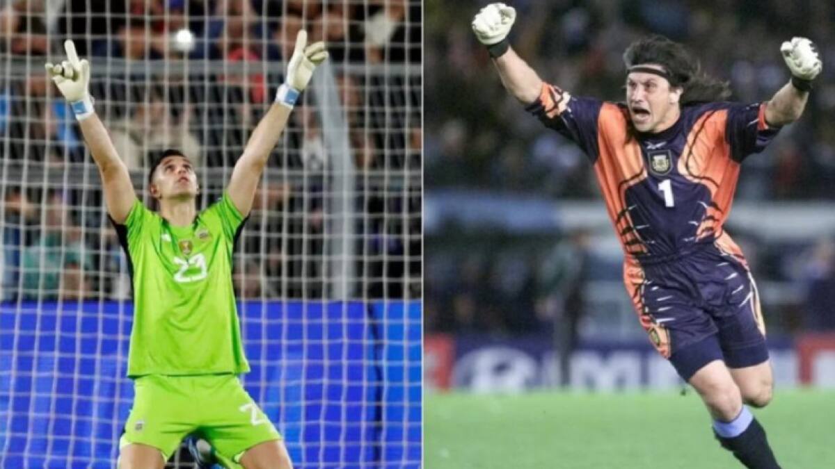 Emiliano Martínez y Germán Burgos. Foto: NA.