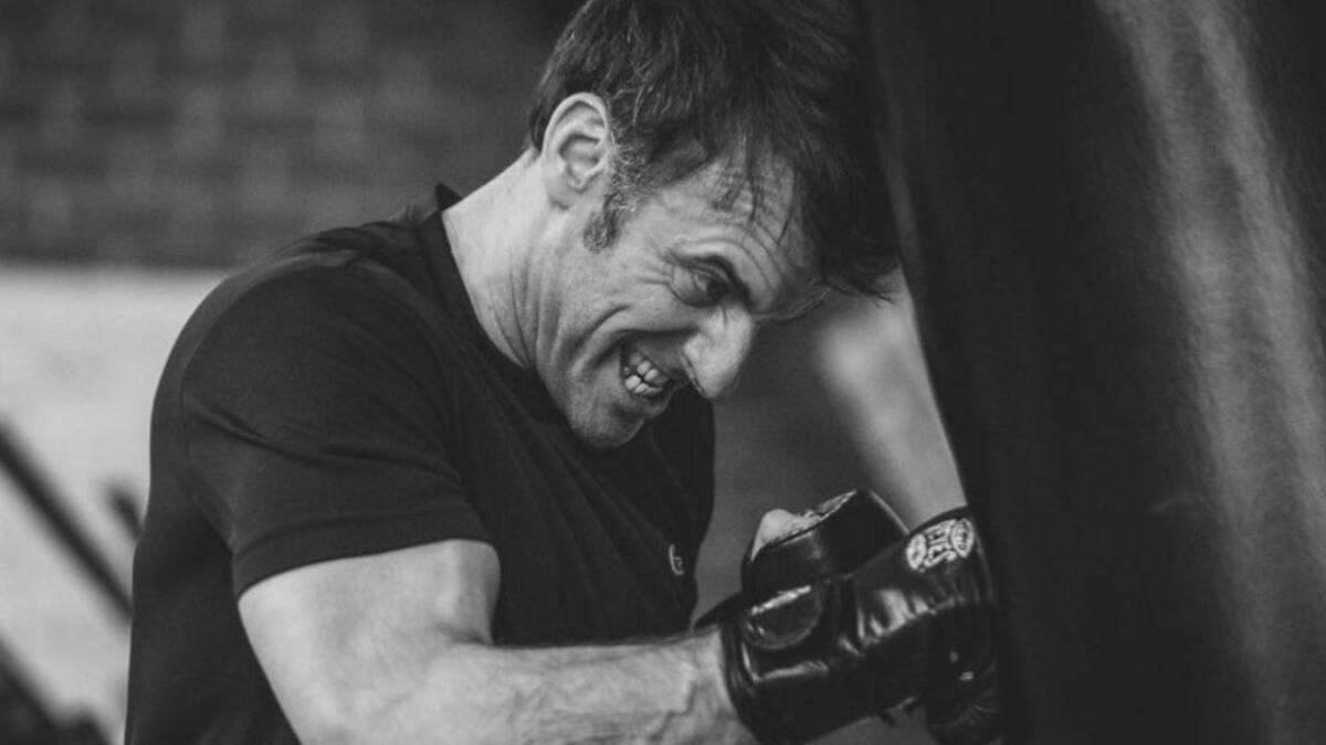 Emmanuel Macron boxeando. Foto: Gentileza Présidence de la République.