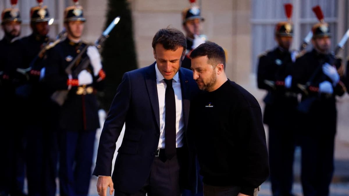 Emmanuel Macron, Volodimir Zelenski, Reuters