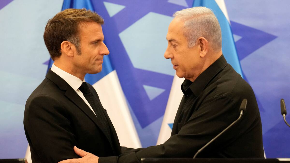 Emmanuel Macron y Benjamin Netanyahu. Foto: Reuters.
