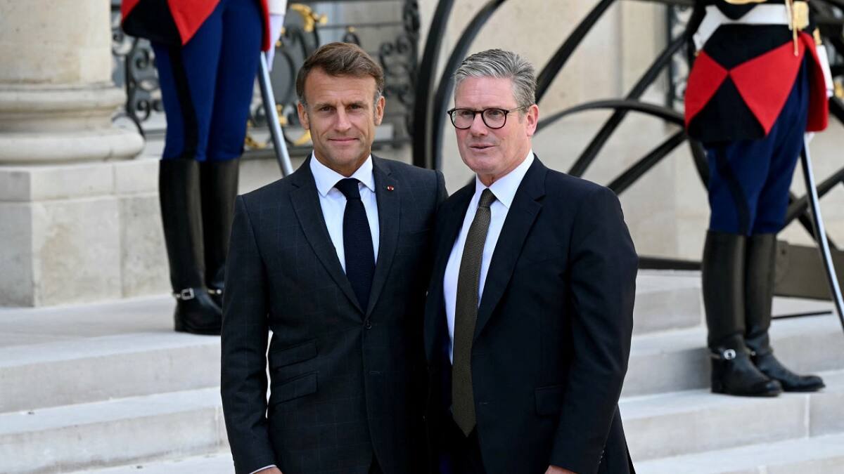 Emmanuel Macron y Keir Starmer. Foto: Reuters.