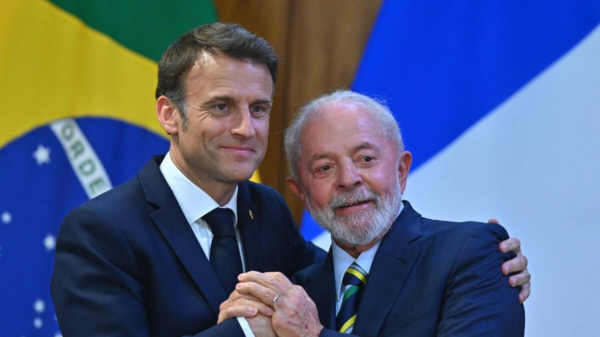 Emmanuel Macron y Lula da Silva. Foto: EFE.