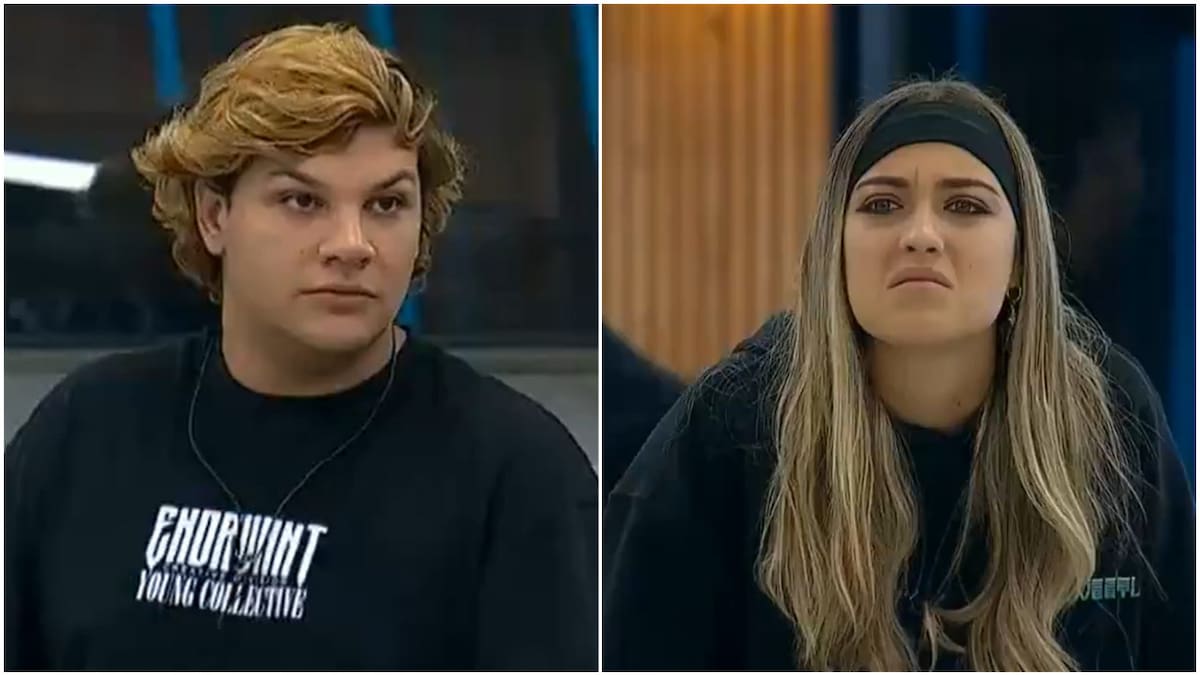 Emmanuel y Florencia de Gran Hermano. Foto: captura Telefe.