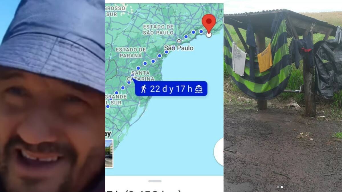 Emprendió viaje caminando hasta Brasil. Fotos: Instagram.