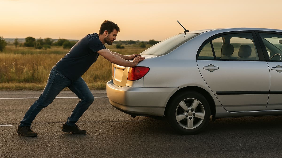 Por qué ya no conviene arrancar el auto empujándolo cuando se queda sin batería y cuál es la solución más efectiva