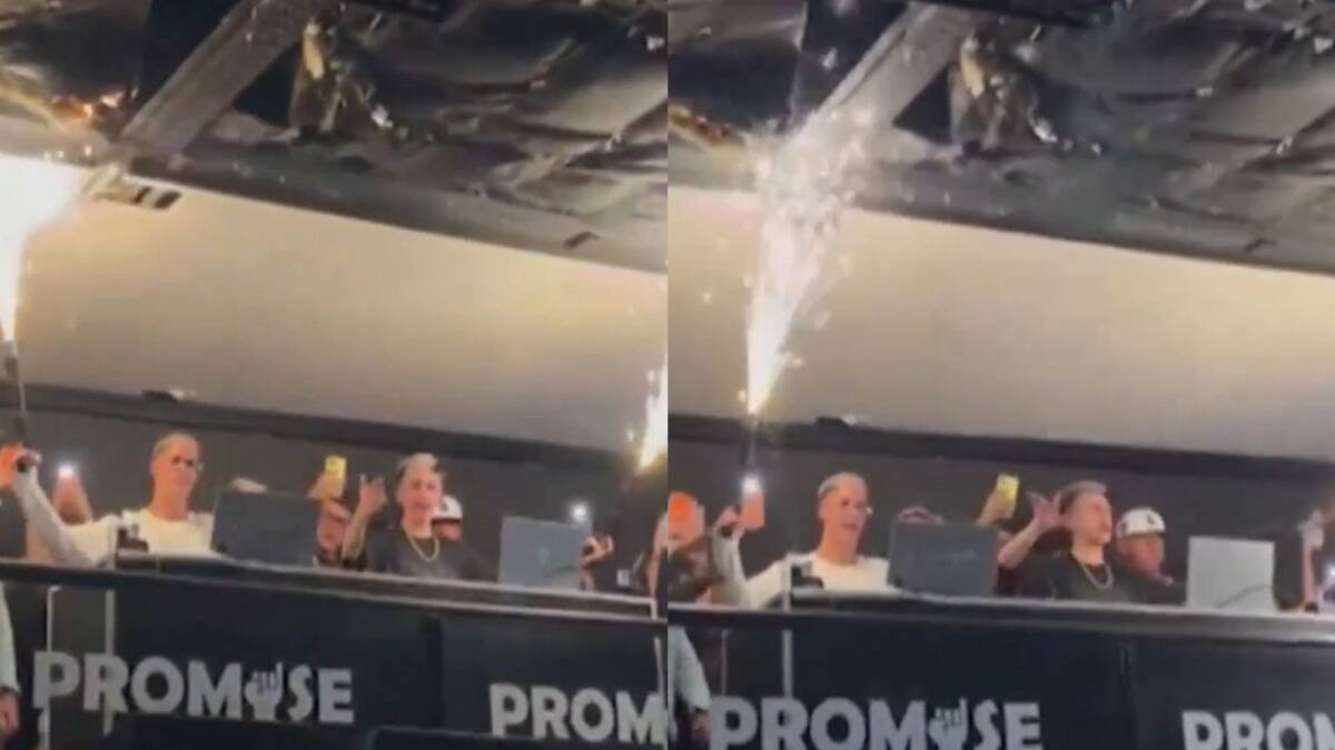 Encendieron bengalas en un boliche de Burzaco. Foto: captura video.