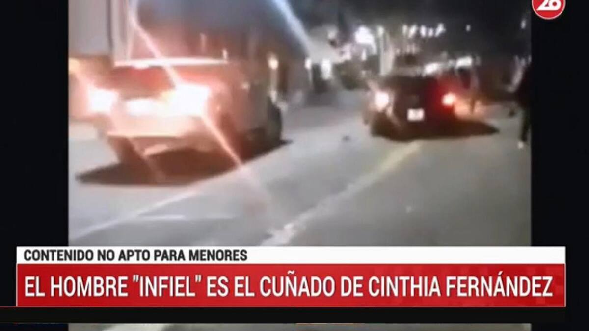 Encontró a su esposo con otra mujer, lo siguió y le destruyó el auto, cuñado de Cinthia Fernández